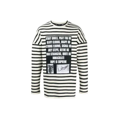 RAF SIMONS Sweaters Men Black White Stripes