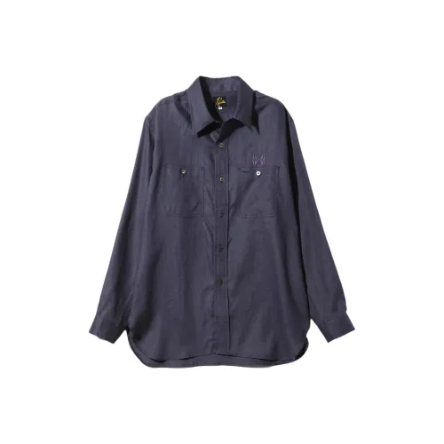 Needles Logo Embroidered Buttoned Shirt