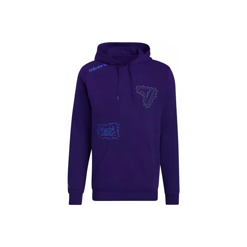 Adidas TRAE HOODIE Sweatshirt Men's Purple-0