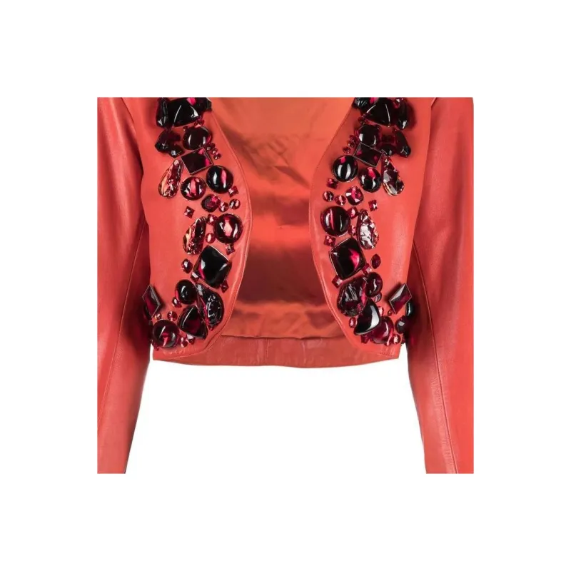 SAINT LAURENT 1980s Stone-embellished Bolero-4