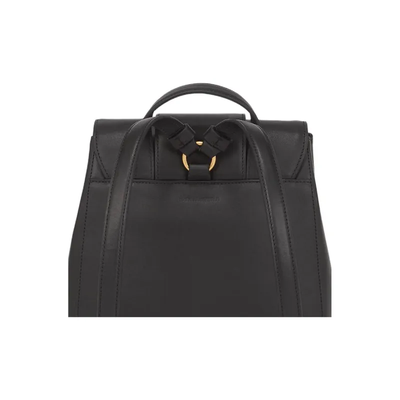 KARL LAGERFELD K/SIGNATURE Cow Leather Backpack Women's Black-4