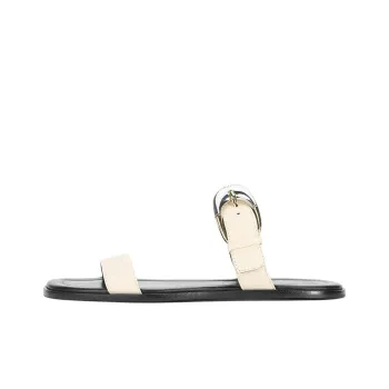 Staud Slide Slippers Women's White