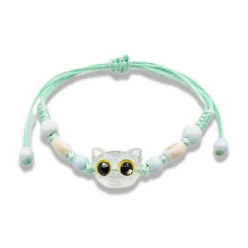 Datang Guoding Colored Glaze Jade Hand Rope Women's