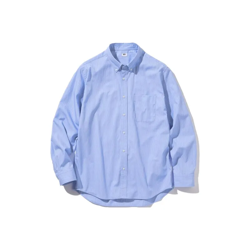 UNIQLO Shirts Men Sky Blue-0