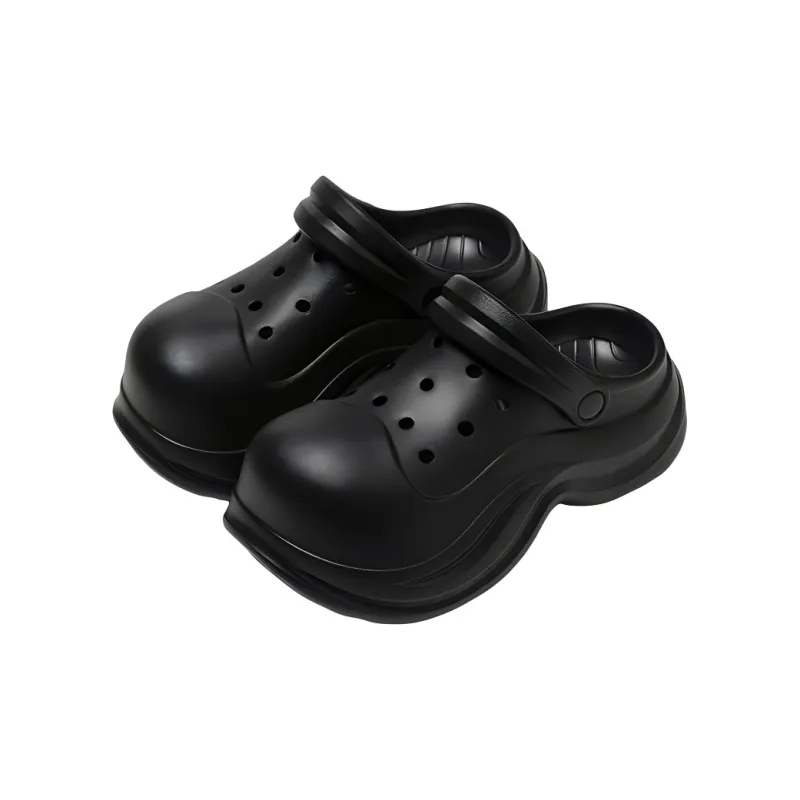 Lighthearted Malan Clogs Platform Beach Bag Outerwear Women's Head Cool Slippers Trendy-3