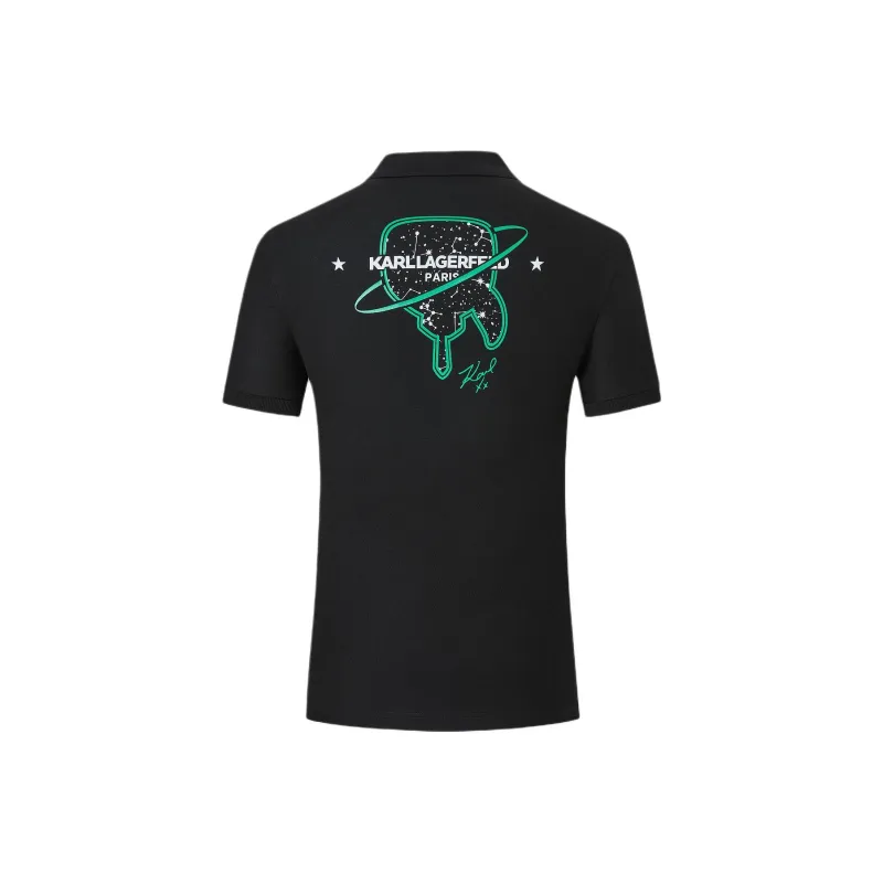 KARL LAGERFELD Polo Shirt Men's Black-0
