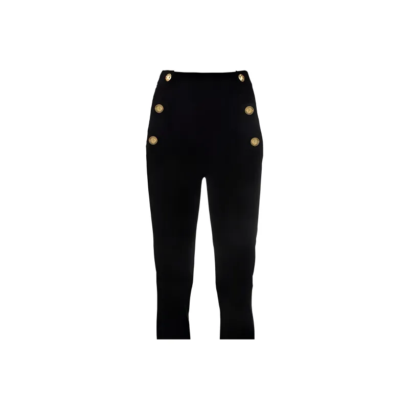 BALMAIN Knitted Sweatpants Women's Black-4