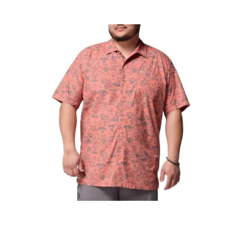Columbia PFG Trollers Best Shirt Men's Orange Red