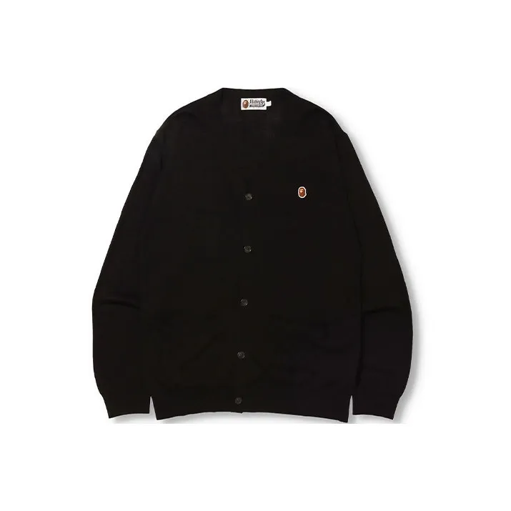 Bape Ape Head One Point Knit Cardigan-0