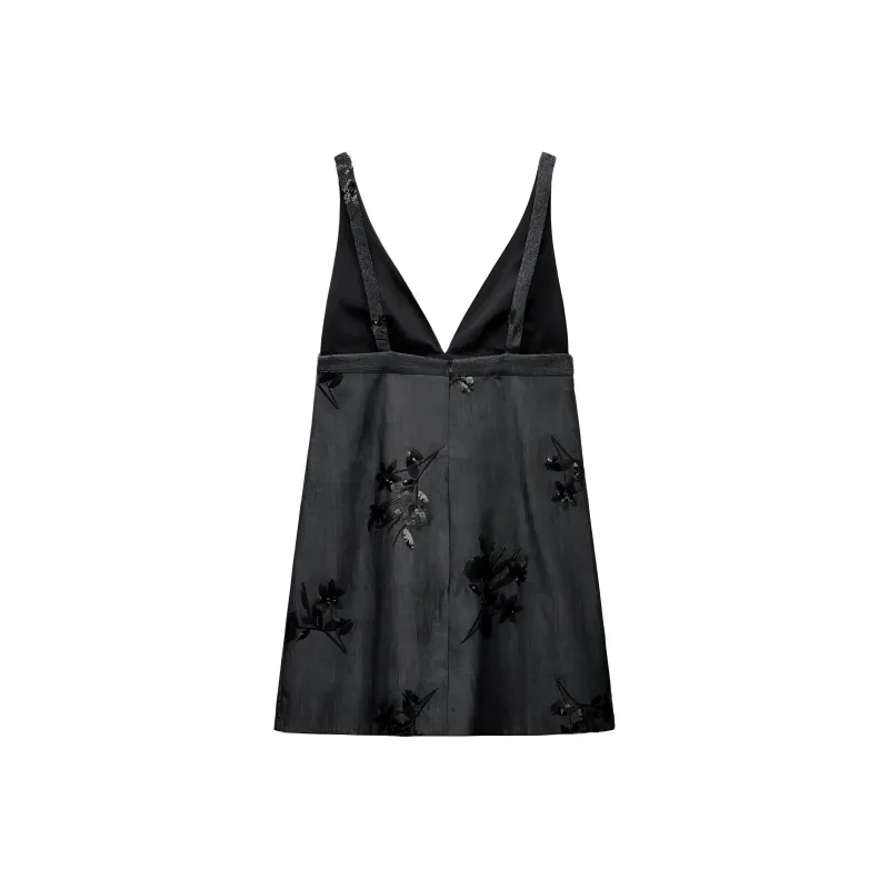 ZARA ZW Series Slip Dresses Women's Blue-1
