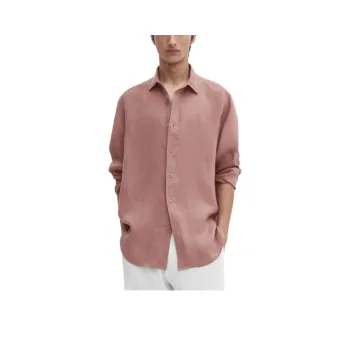 Massimo Dutti Shirt Men's Gray Pink