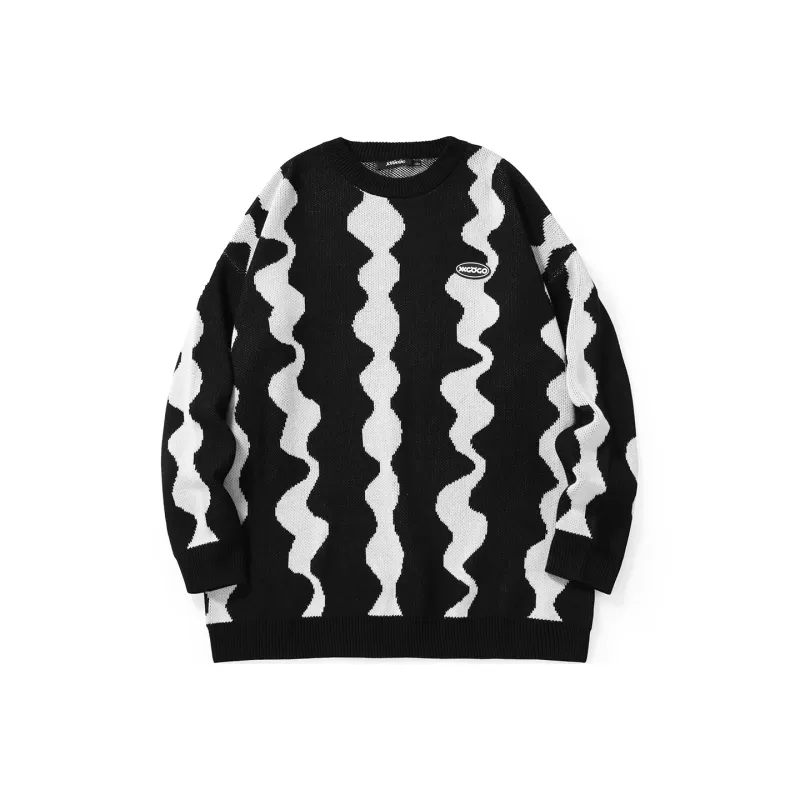 XXGOGO Sweater Unisex Black White-0