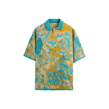 ZARA Polo Shirt Men's Turquoise