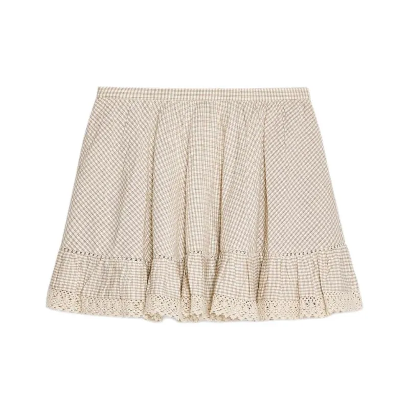 ZARA Casual Short Skirts Women's Brown/Nude-1