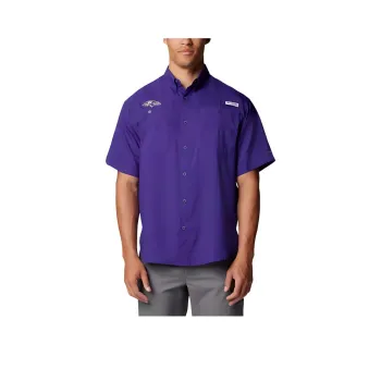 Columbia PFG Tamiami™ Short Sleeve Shirt - Baltimore Ravens Shirt Men's Purple