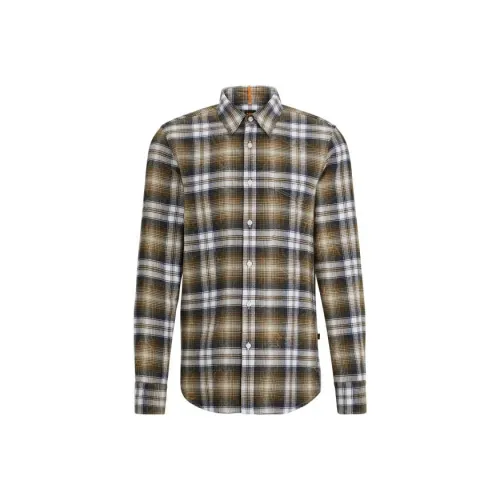 HUGO BOSS Plaid Flannel Cotton Shirt