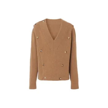 Burberry Double Breasted V Neck Jumper