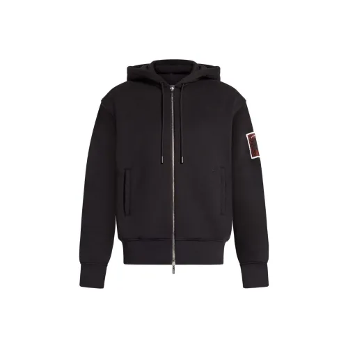 Ferragamo Logo patch Zipped Hoodie