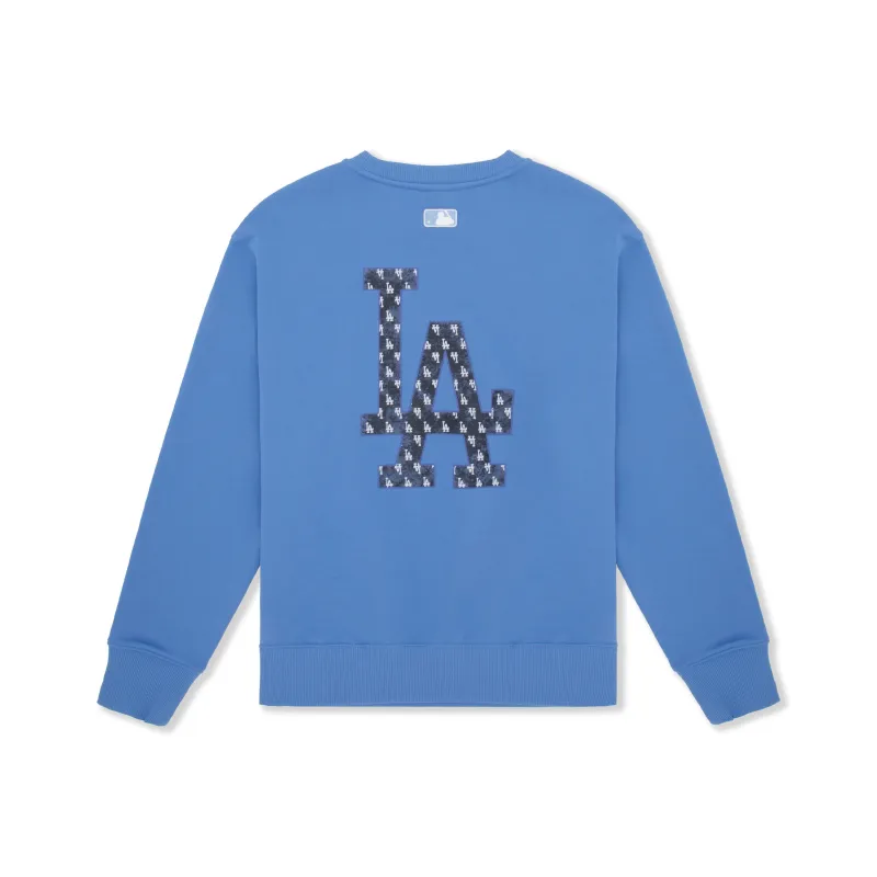 MLB MONOGRAM Monogram Collection Los Angeles Dodgers 24FW Crewneck Sweatshirt Unisex Dark Blue-0
