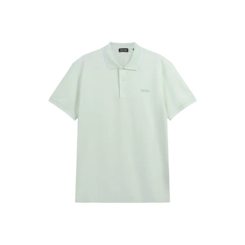 Zegna SS24 Polo Shirt Men's Verdant Green-0
