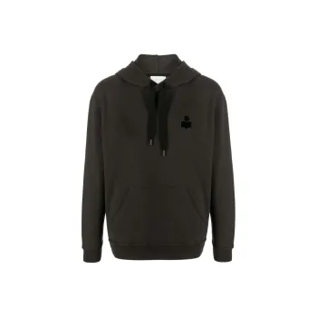 ISABEL MARANT Matte Logo Printed Drawstring Hoodie