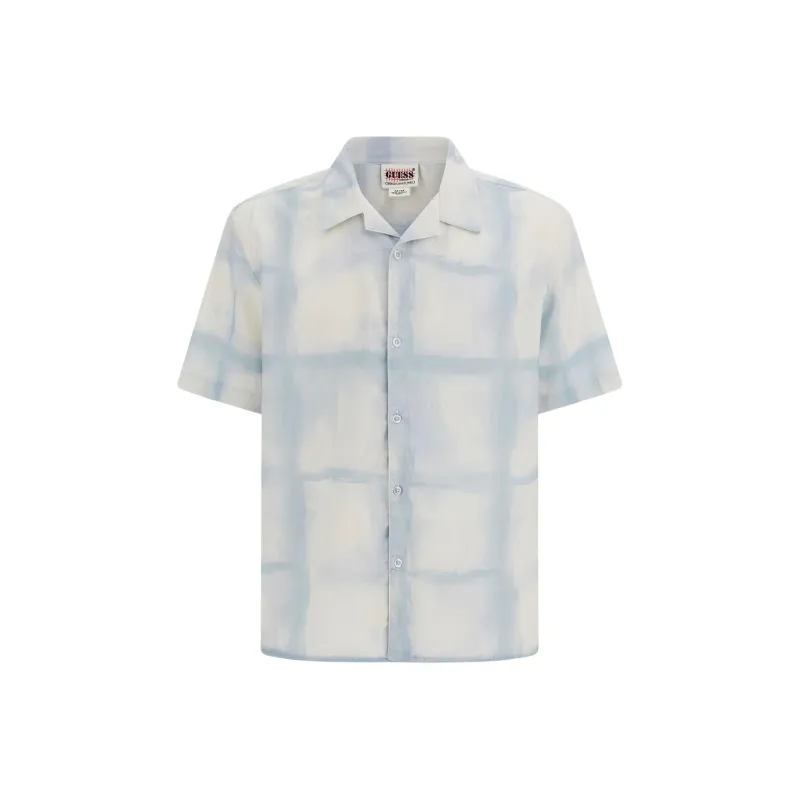GUESS Shirts Men Light Blue-0