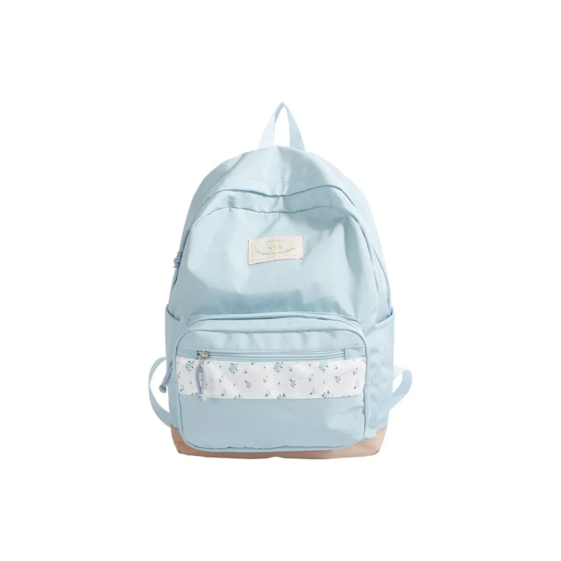 SEVENMOONS Nylon Fabric Backpack Women's Black/Pink/White/Blue/Green-9