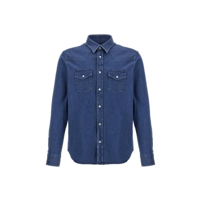 TOM FORD Long Sleeved Denim Shirt-0
