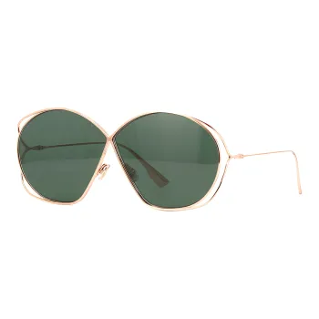 DIOR Irregular Shape Sunglasses Women's Gold