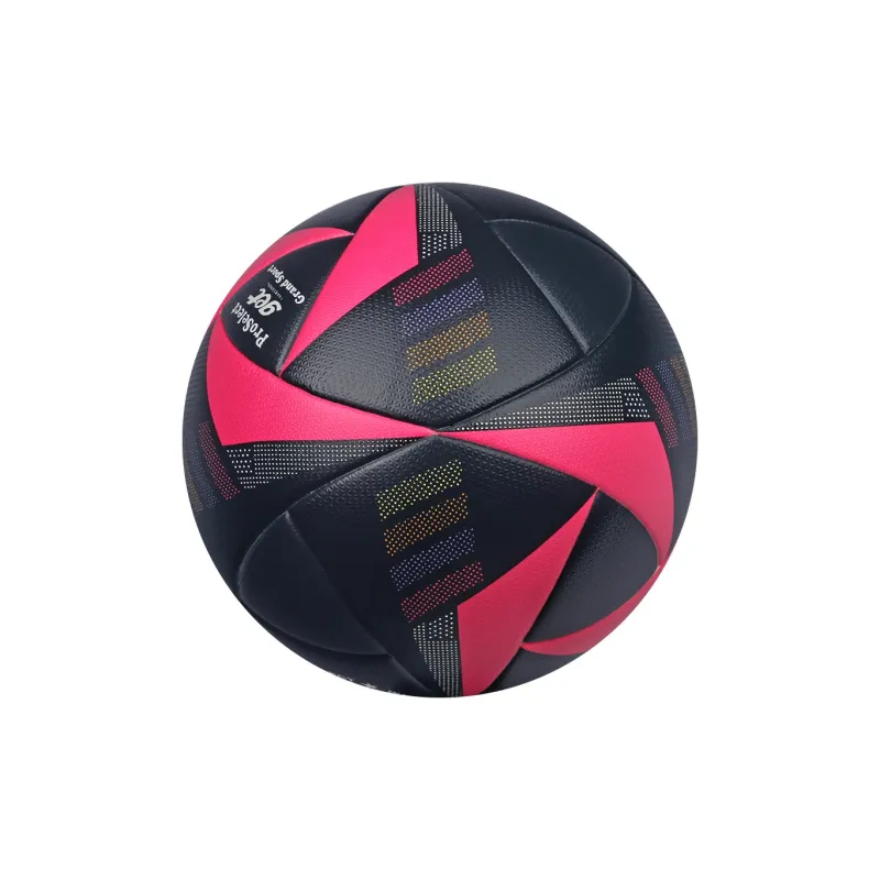 ProSelect Size 5 Soccer PU Seamless Thermal bonding Unisex Black Pink-3