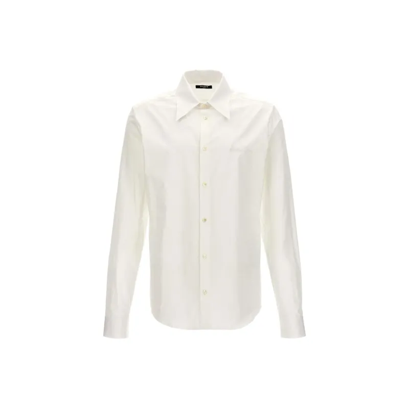 BALMAIN Logo Embroidered Buttoned Shirt-0