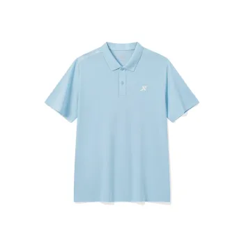 XTEP Comprehensive Training Short Sleeved Polo Shirt Men's Azure Blue