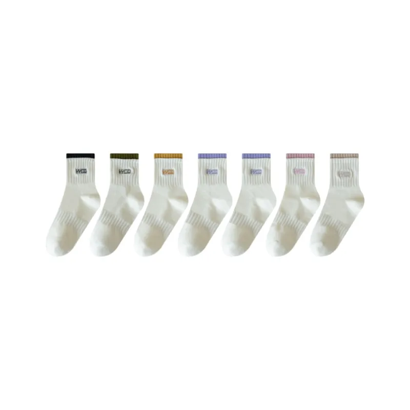 PLANDOO Mid Calf Socks Women's 7 Pack-2