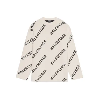 Balenciaga Allover Logo Crewneck