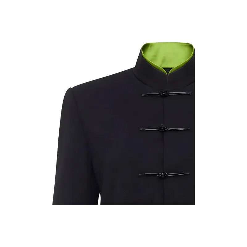 SHANGHAI TANG Contrast-trim Tang Jacket-6