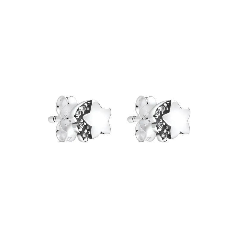 Pandora 925 Sterling Silver Stud Earrings Women's Silver-2