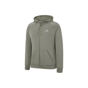 Adidas Game And Go Big Logo 3 Stripes Full Zip Hoodie