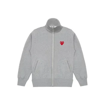 CDG Play Sweatshirt Jacket Unisex Gray