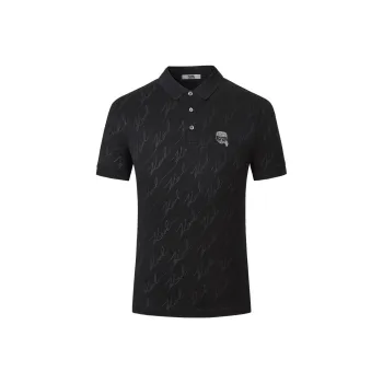 KARL LAGERFELD Polo Shirt Men's Black