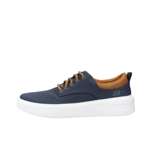 Skechers Viewson Anti Slip Wear Resistant Low Top Casual Shoes Men's Blue
