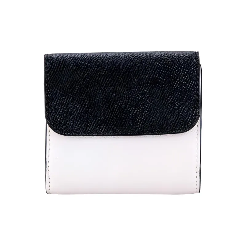 COACH Canvas With Leather Wallet Women's Black & White-2