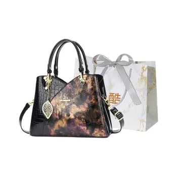 Cool PU Shoulder Bag, Handbag Women's AB Side Wealth Flower