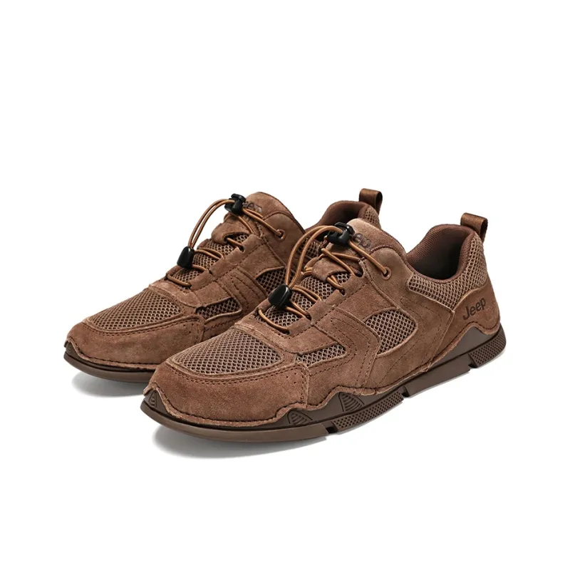 Jeep Height Increasing, Abrasion Resistant, Lightweight, And Breathable Low Top Outdoor Shoes Men's-2