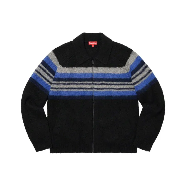 Supreme Brushed Wool Zip Up Sweater-0