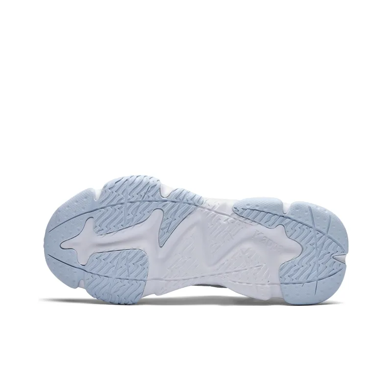 Kappa Anti Slip Wear Resistant Low Top Running Shoes Women's Beach White Iceberg Blue-5
