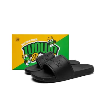 HLA Panda Wowo Series Slide Slippers Men's Black