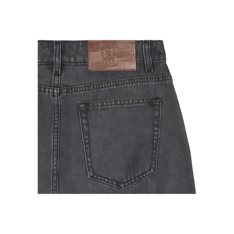 MLB SS24 New York Yankees Denim Short Skirts Women's Black-2