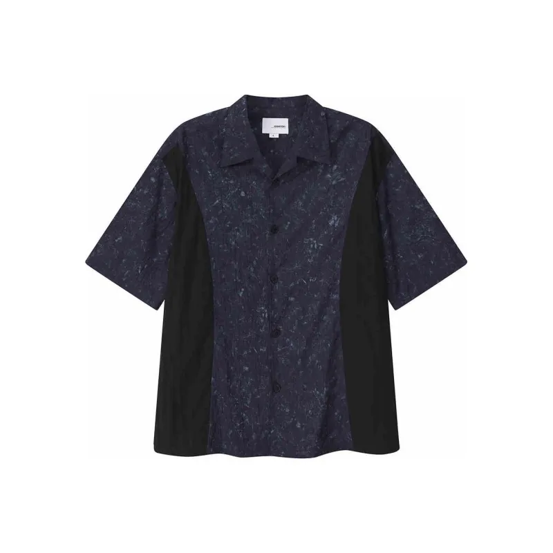 YOSHIYOYI Shirt Men's Black With Blue Print-0