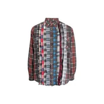 Needles Flannel Shirt 7 Cuts Zipped Wide Shirt
