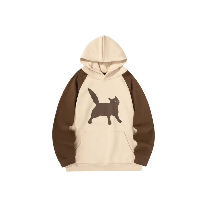 Suamoment Spring And Fall American Casual Hoodie Top Unisex-12